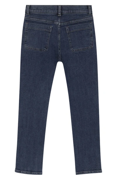 Shop Dl1961 Kids' Emie Exposed Button Straight Leg Jeans In Seacliff (performance)