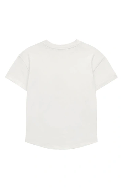 Shop Dl1961 Kids' Cotton Jersey Pocket T-shirt In White Logo Combo