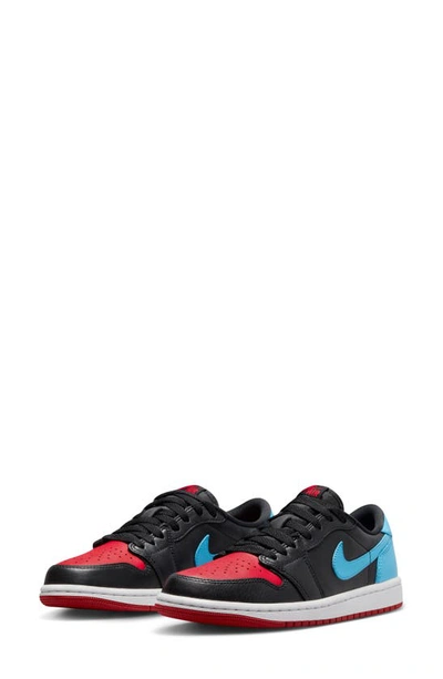 Shop Nike Air Jordan 1 Retro Low Og Sneaker In Black/ Dark Powder Blue/ Red