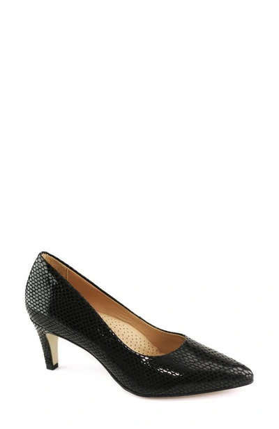 Shop Marc Joseph New York Cortland Street Pump In Black Embossed Snake