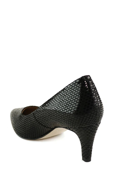 Marc Joseph New York Cortland Street Pump In Black Embossed Snake