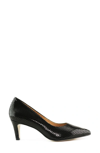 Marc Joseph New York Cortland Street Pump In Black Embossed Snake