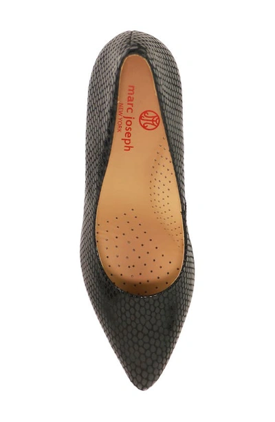 Marc Joseph New York Cortland Street Pump In Black Embossed Snake