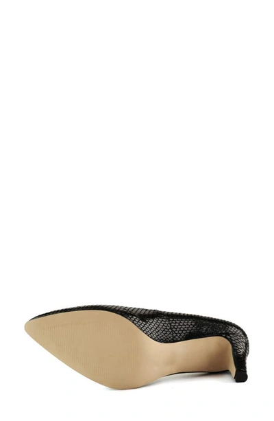 Marc Joseph New York Cortland Street Pump In Black Embossed Snake