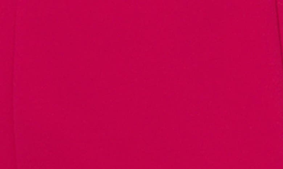 Adrianna Papell Feather Trim Crepe Sheath Dress In Rich Magenta