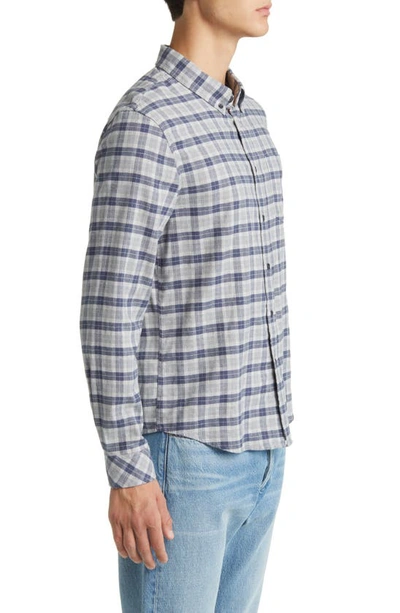 Shop Rails Reid Regular Fit Plaid Stretch Cotton Button-down Shirt In Faded Navy Melange