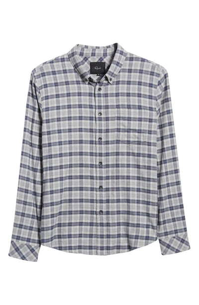 Rails Reid Regular Fit Plaid Stretch Cotton Button-down Shirt In Faded Navy Melange