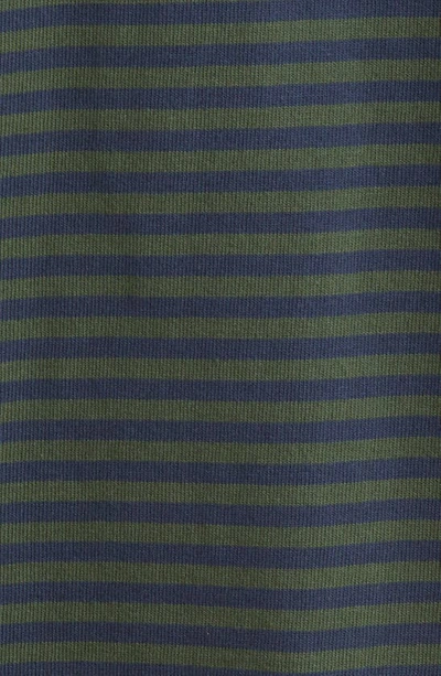 Shop Rails Sato Stripe Clorblock Cotton T-shirt In Evergreen Navy Stripe