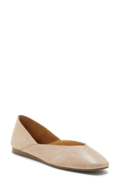 Shop Lucky Brand Alba Skimmer In Hazel Leather