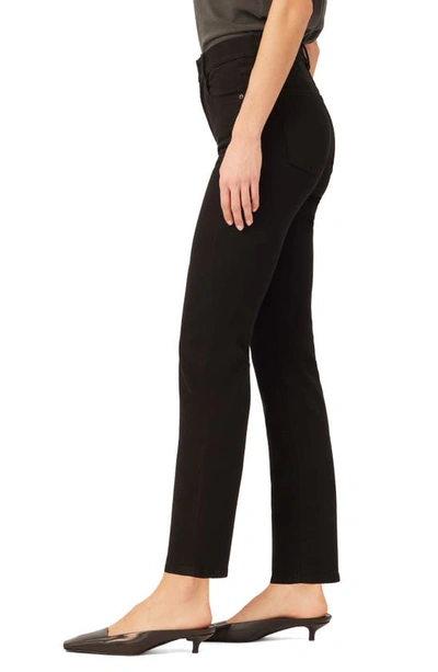 Shop Dl1961 Patti High Waist Ankle Straight Leg Jeans In Black Peached Ultimate