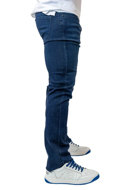 Shop Maceoo Torn Stretch Denim Jeans In Blue