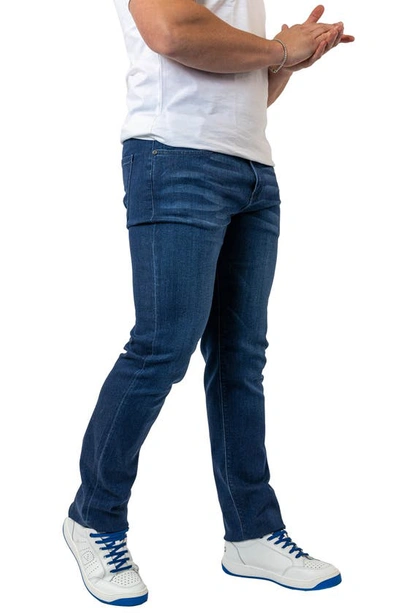 Shop Maceoo Torn Stretch Denim Jeans In Blue