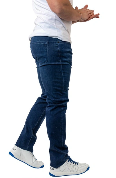 Shop Maceoo Torn Stretch Denim Jeans In Blue