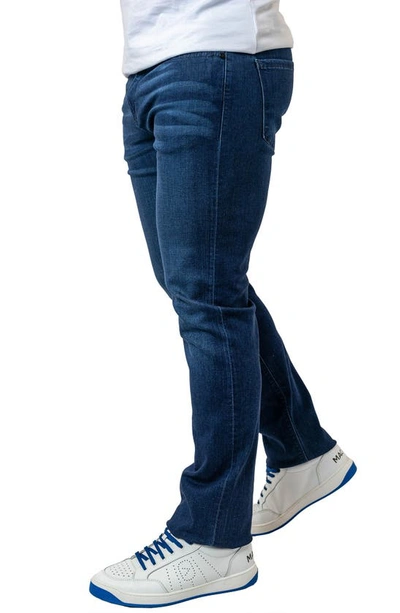 Shop Maceoo Torn Stretch Denim Jeans In Blue