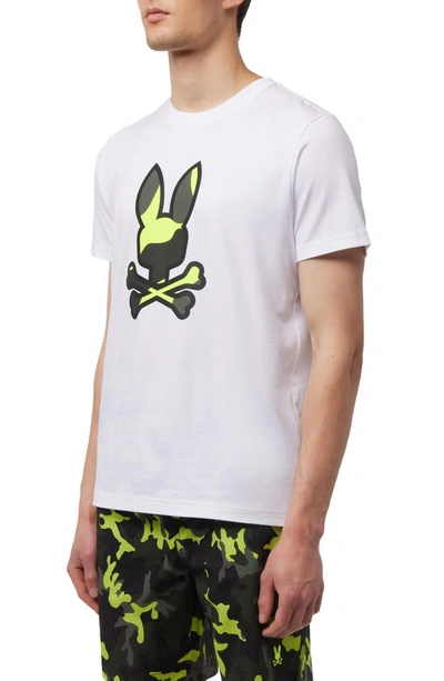 Shop Psycho Bunny Plano Camo Graphic T-shirt In White