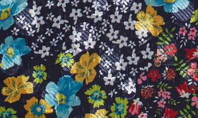 Shop Ava & Yelly Kids' Floral Tie Back Skater Dress In Black Multi