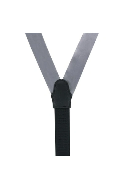 Trafalgar Sutton Solid Color Silk Formal End Braces In Grey