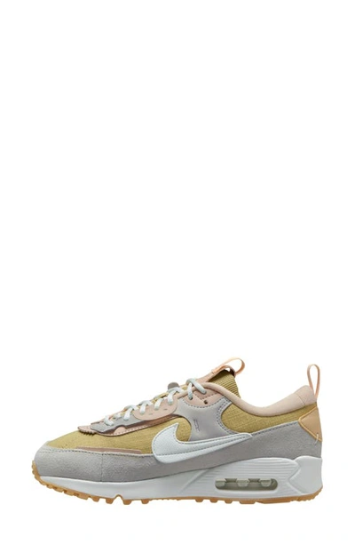 Shop Nike Air Max 90 Futura Sneaker In Buff Gold/ White/ Light Silver