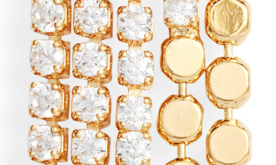 Shop Nordstrom Cubic Zirconia Chain Drop Earrings In Clear- Gold