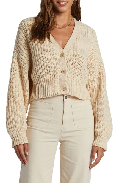 Shop Roxy Sundaze V-neck Cardigan In Tapioca