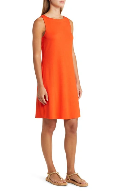 Shop Tommy Bahama Sleeveless Sheath Minidress In Orange Flame