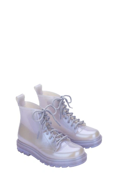 Shop Melissa Kids' Corturno Lace-up Boot In Pearly Blue