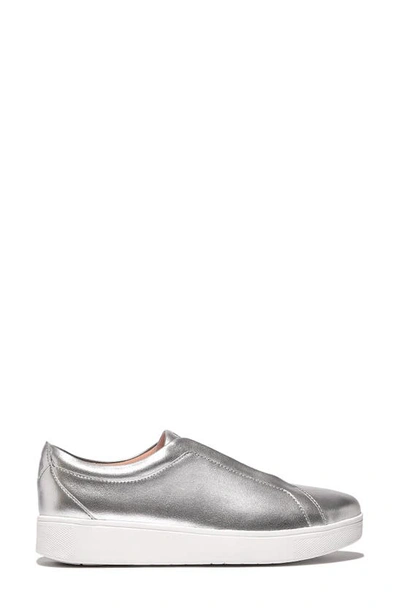 Shop Fitflop Rally Metallic Slip-on Sneaker In Silver
