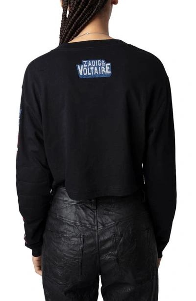 Zadig & Voltaire Iona Voltaire Multi-badge T-shirt In Noir