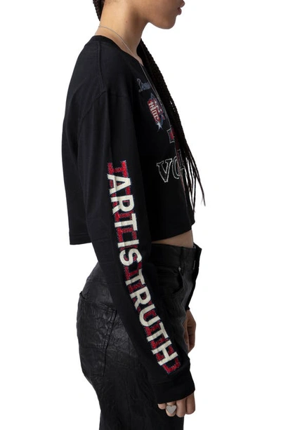 Zadig & Voltaire Iona Voltaire Multi-badge T-shirt In Noir
