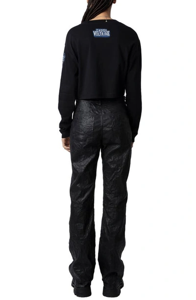 Zadig & Voltaire Iona Voltaire Multi-badge T-shirt In Noir