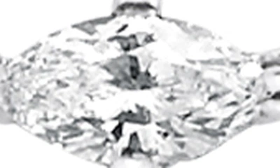 Shop Sara Weinstock Horizontal Marquise Diamond Pendant Necklace In White Gold