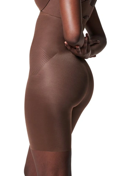 Shop Spanxr Thinstincts® 2.0 High Waist Mid Thigh Shorts In Chestnut Brown