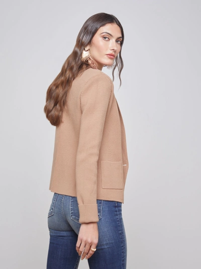 L Agence Sofia Knit Blazer In Ginger Snap