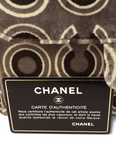 Pre-owned Chanel 2002 Coco Flap Top Handle Bag In Grey