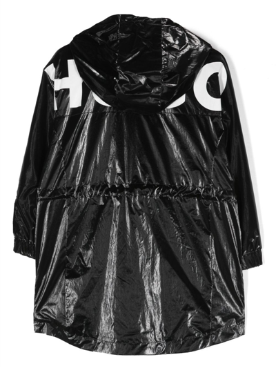 Shop Hugo Logo-detail Hooded Jacket In Black