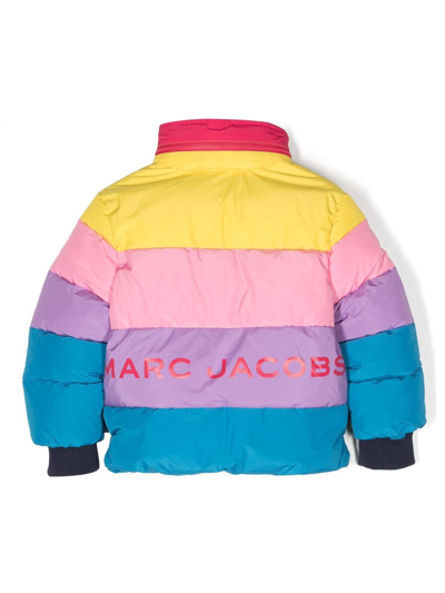 Shop Marc Jacobs Colour-block Puffer Jacket In Yellow