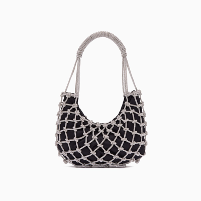 Shop Rosantica Knot Bag In Silver/black