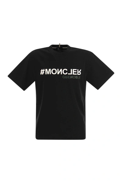 Shop Moncler Grenoble Logo T-shirt In Black