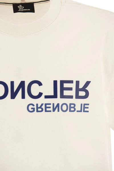 Shop Moncler Grenoble Logo T-shirt In White