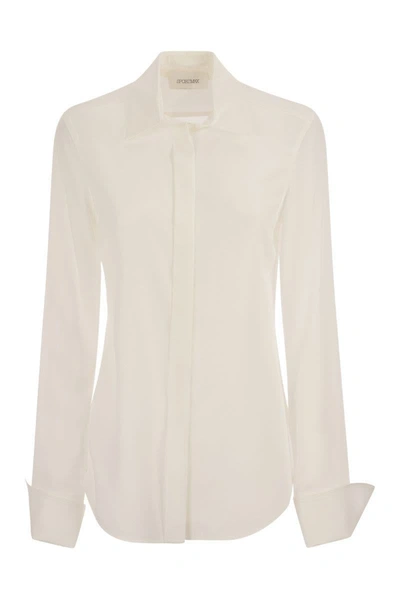 Shop Sportmax Algebra - Silk Shirt In White