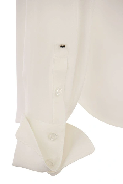 Shop Sportmax Algebra - Silk Shirt In White