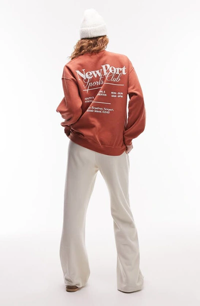 Shop Topshop Newport Sports Club Sweatshirt In Orange