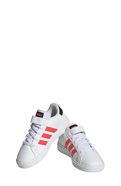 Shop Adidas Originals Grand Court 2.0 Sneaker In White/ Bright Red/ Black