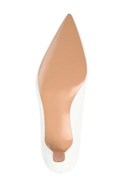 Journee Collection Celica Pointed Toe Pump In White