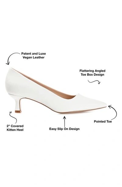 Journee Collection Celica Pointed Toe Pump In White