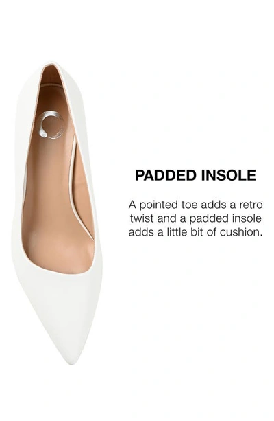 Journee Collection Celica Pointed Toe Pump In White