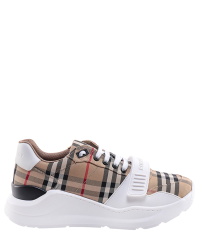 Shop Burberry Sneakers In Beige