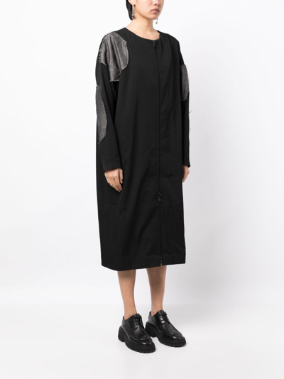 Y's Midikleid Mit Reissverschluss In Black