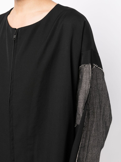 Shop Y's Zip-up Wool Dress In Black