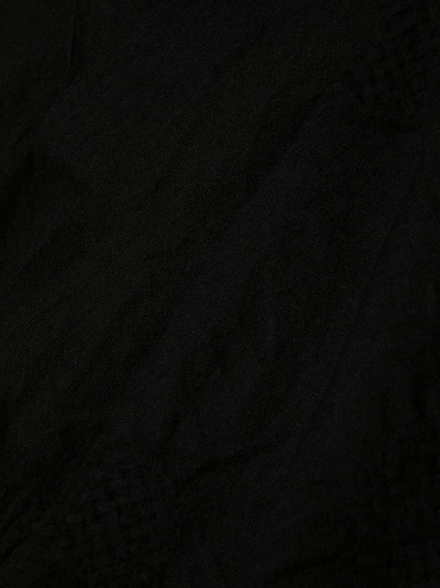 Shop Y's Wool Fringe-detail Scarf In Black